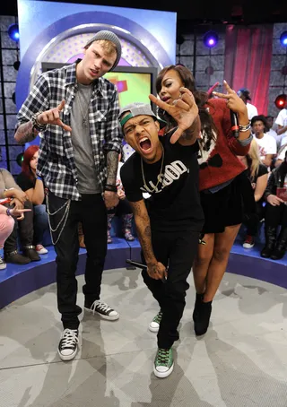 Clowning Around - MGK, Bow Wow and Paigion at 106 &amp; Park, October 10, 2012.(Photo: John Ricard / BET)