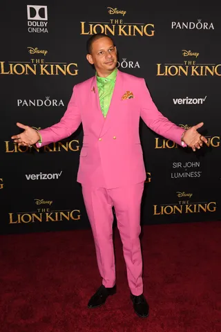 Eric Andre - Eric Andre gained lots of attention in his pink suit and bright green shirt. (Photo: ROBYN BECK/AFP/Getty Images)