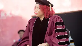ATLANTA, GEORGIA - MAY 16: Author Nikole Hannah-Jones attends the 137th Commencement at Morehouse College on May 16, 2021 in Atlanta, Georgia. (Photo by Marcus Ingram/Getty Images)