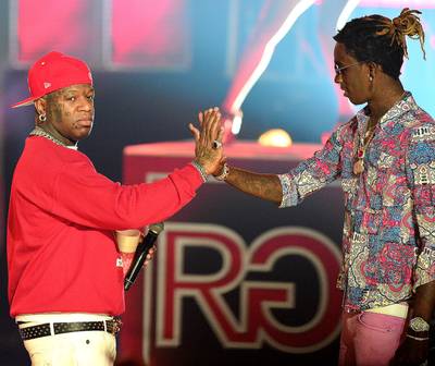 'Knocked Off,' Featuring Birdman - Stunna and Young Thug pop the trunk with a barrage of lines about how they wine and dine some of the baddest women around and if you got a problem, Birdman warns, “I pull up and wet you, burn your top like Michael&nbsp;/ I got bullets bigger than fingers in rifles.”(Photo: Prince Williams/WireImage)