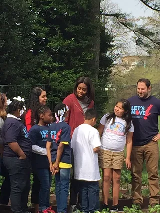 Keepin' It Moving -  Mrs. Obama chats with some of the children who participate in Let's Move! programs around the country.(Photo: Joyce Jones/BET)