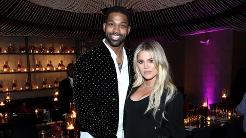 Tristan Thompson and Khloe Kardashian attend the Klutch Sports Group "More Than A Game" Dinner Presented by Remy Martin at Beauty & Essex on February 17, 2018 in Los Angeles, California. 