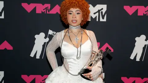 Ice Spice attends the 2023 Video Music Awards at Prudential Center on September 12, 2023 in Newark, New Jersey. (Photo by Astrid Stawiarz/Getty Images for MTV)