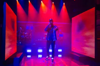 Dark Twisted Fantasy - Bryson Tiller keeps his music dark, he doesn't typically do bright-colored sets. He stays true to his mellow and low-key nature, always keeping his hat low and lights lower.(Photo:&nbsp;Lloyd Bishop/NBC/NBCU Photo Bank via Getty Images)&nbsp;