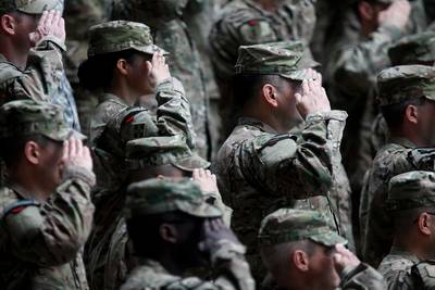 Good News - There were no U.S. combat deaths last month (March)—for the first time in years. &quot;Troops, they've been fighting two wars, are coming home. We just went through the first month since 2003 where no U.S. soldier was killed in either Afghanistan or Iraq,&quot; Obama said during his speech at the University of Michigan.  (Photo: Ralph Orlowski/Getty Images)