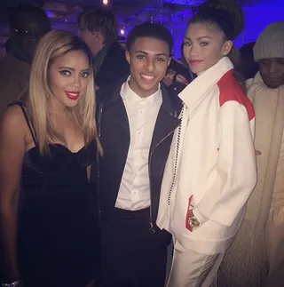 Angela Simmons @angelasimmons - Young and fashionable! Diggy Simmons and Disney star/singer Zendaya were caught hitting up Angela Simmons's show for her line Angela I Am during NYFW.(Photo: Angela Simmons via Instagram)