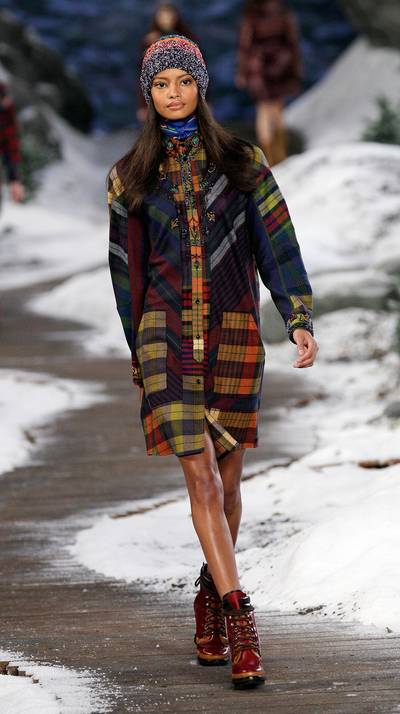 Tommy Hilfiger - Leave it to Hilfiger to remix the plaid button-down, an American classic. The designer gives it a modern update, thanks to a funky patchwork design mixing autumnal tones.   (Photo: Randy Brooke/Getty Images for Tommy Hilfiger)