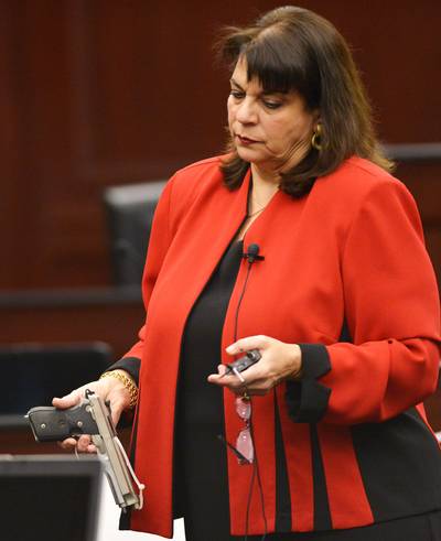 Prosecutor Calls Dunn?s Actions Premeditated - Florida State Prosecutor Angela Corey asked Maria Pagan, a law enforcement department analyst, if it takes a ?conscious effort? for a shooter to fire a second-round of bullets. Pagan?s testimony supported the prosecutors claim that Dunn?s decision to shoot was premeditated. Florida Department of Law Enforcement analyst Sukhan Warf testified that Davis had no drugs or alcohol in his body.&nbsp;(Photo: AP Photo/The Florida Times-Union, Bob Mack, Pool)