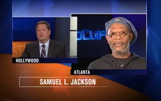 Samuel L. Jackson blasting a TV journalist who mistook him for Laurence Fishburne:&nbsp; - &quot;See, you're as crazy as the people on Twitter. I'm not Laurence Fishburne! We don't all look alike! We may be all Black and famous, but we don't look alike.&quot;  (Photo: KTLA)