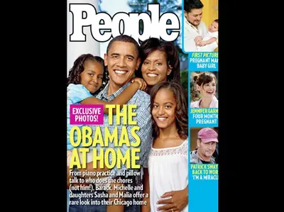 The Obamas - Behind the cameras, campaigns and crowds, there is a husband, father and all around family guy. Barack Obama and his crew are featured on the upcoming issue of People magazine. The political family gives us a look inside their Chicago home for us to see the man outside of the race.