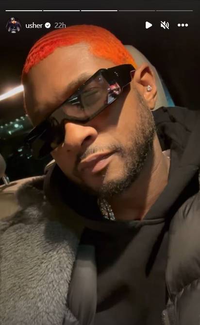 Usher just touched down - Image 1 from Usher Debuts A New Hair Color In  Paris, And Fans Are Swooning Over His Wave Pattern: 'Watch This' | BET