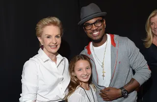 Ne-Yo - The megahit producer poses with designer Carolina Herrera at her spring 2014 runway show.(Photo: Michael Loccisano/Getty Images for Mercedes-Benz Fashion Week Spring 2014)