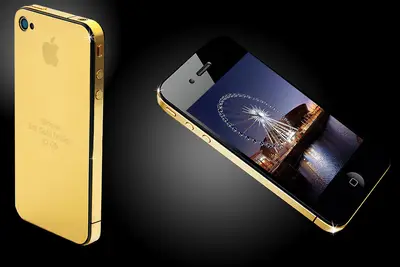 Gold and Graphite Casing - Rumor has it that the new iPhone will feature gold and graphite casing options.(Photo: Courtesy of Gold Phone Shop)