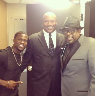 Bo Knows and So Does Kevin! - The legendary Bo Jackson kicks it with Kevin and Cedric. Is Kevin the Bo Jackson of comedy? Only time will tell.  (Photo: Instagram via Kevin Hart)&nbsp;