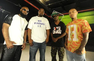 Four Amigos - Bow Wow and Smack with Ill Will and Sco at Ultimate Freestyle Friday battle on 106. (Photo: John Ricard / BET)