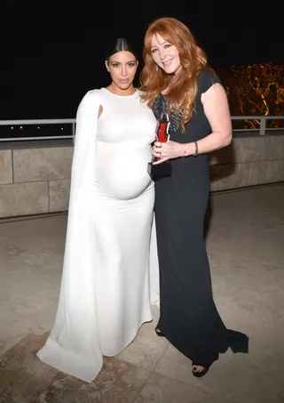 Style Files - Kim Kardashian shows off her baby bump while posing with honoree Charlotte Tilbury during the InStyle Awards at Getty Center in Los Angeles.(Photo: Charley Gallay/Getty Images for InStyle)