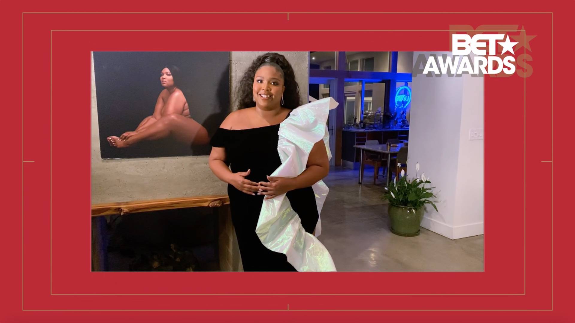 Lizzo on the 2020 BET Awards.