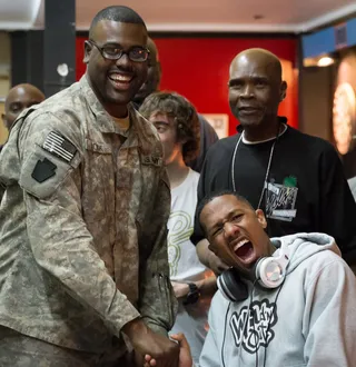 Nick Cannon visits US troops overseas