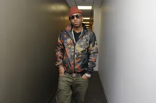 "Thugs Need Love Too" featuring Monica - Monica, mother of two of his sons, adds a tender-loving-care melody to Rocko's drawl on this ode to a woman whose love never falters (because "thugs need love too," she sings). He lyrically lays out a story of faith-testing: having children with a man whose own father wasn't around much, having to stand by as he faces trial, and having to face friends of her own who claim he is a "bad dude."(photo: John Ricard / BET)