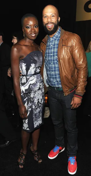 Show Time - Walking Dead actress Danai Gurira and Hell on Wheels star Common attend the AMC Upfront 2013 at the 69th Regiment Armory in New York City. (Photo: Jamie McCarthy/Getty Images for AMC)