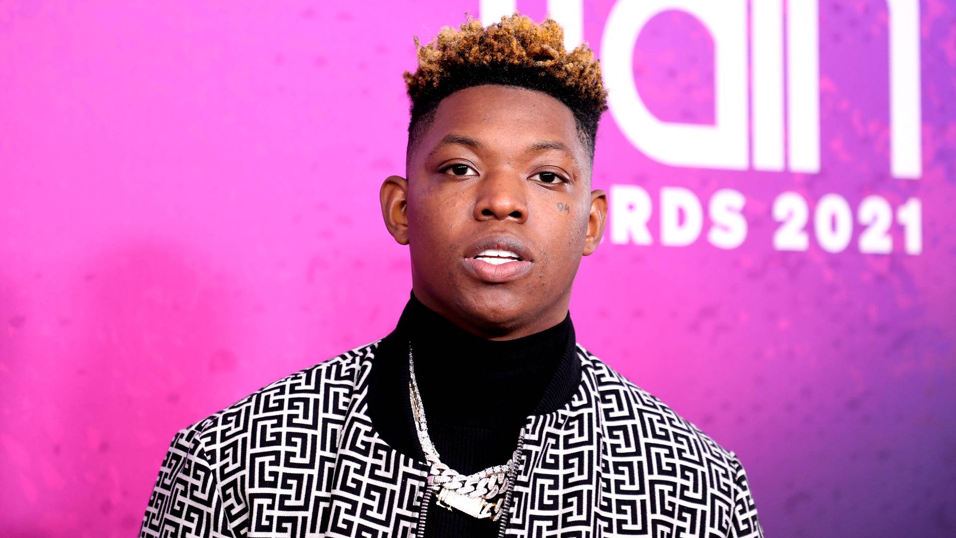 Yung Bleu attends The “2021 Soul Train Awards” Presented By BET at World Famous Apollo on November 20, 2021 in New York City. 
