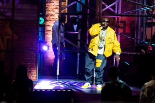 Rick the Ruler Is Back - Rapper Rick Ross lets it flow live with a double dose performance of hits, "Push It" and "Hustlin."(Photo: Annette Brown/Getty Images)