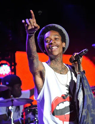 Sweet 16: Best Featured Verse: Wiz Khalifa – "U.O.E.N.O." (Remix) (Rocko f/ Future &amp; Wiz Khalifa)  - We all know the controversy Rick Ross' lyrics caused on this single, but it sadly overshadowed a dope performance by Wiz Khalifa.  &nbsp;(Photo: Gary Gershoff/Getty Images)