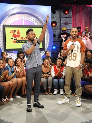 Grateful - Miguel and Terrence J at 106 &amp; Park, August 1, 2012. (Photo: John Ricard / BET)