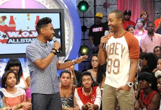 Whoa - Miguel and Terrence J at 106 &amp; Park, August 1, 2012. (Photo: John Ricard / BET)