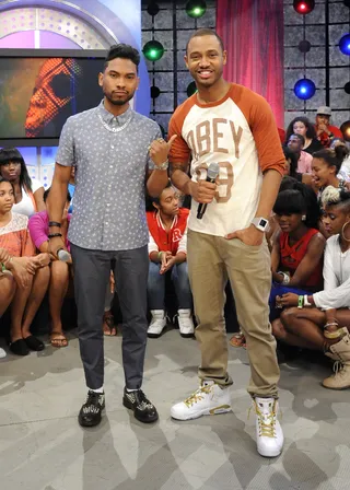 Like Brothers - Miguel and Terrence J at 106 &amp; Park, August 1, 2012. (Photo: John Ricard / BET)