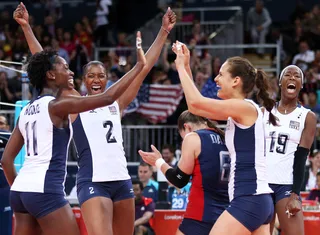 U.S. Ladies Defeat China - The U.S. women's volleyball team beat China during a preliminary match Wednesday. (Photo: Elsa/Getty Images)