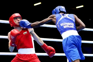Bulgaria Boxes Best - Bulgarian boxer Aleksander Aleksandrov triumphed over Juliano Fernando Gento Maquina of Mozambique Tuesday. (Photo: Scott Heavey/Getty Images)