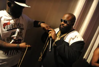 Paid - Rick Ross backstage at 106 &amp; Park, July 31, 2012. (Photo: John Ricard / BET)