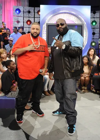 Low Key - DJ Khalid and Rick Ross at 106 &amp; Park, July 31, 2012. (Photo: John Ricard / BET)