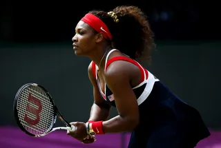 So Foucsed - Serena Williams stays in the zone during her women's single match against Urszula Radwanska of Poland.&nbsp;(Photo: Jamie Squire/Getty Images)