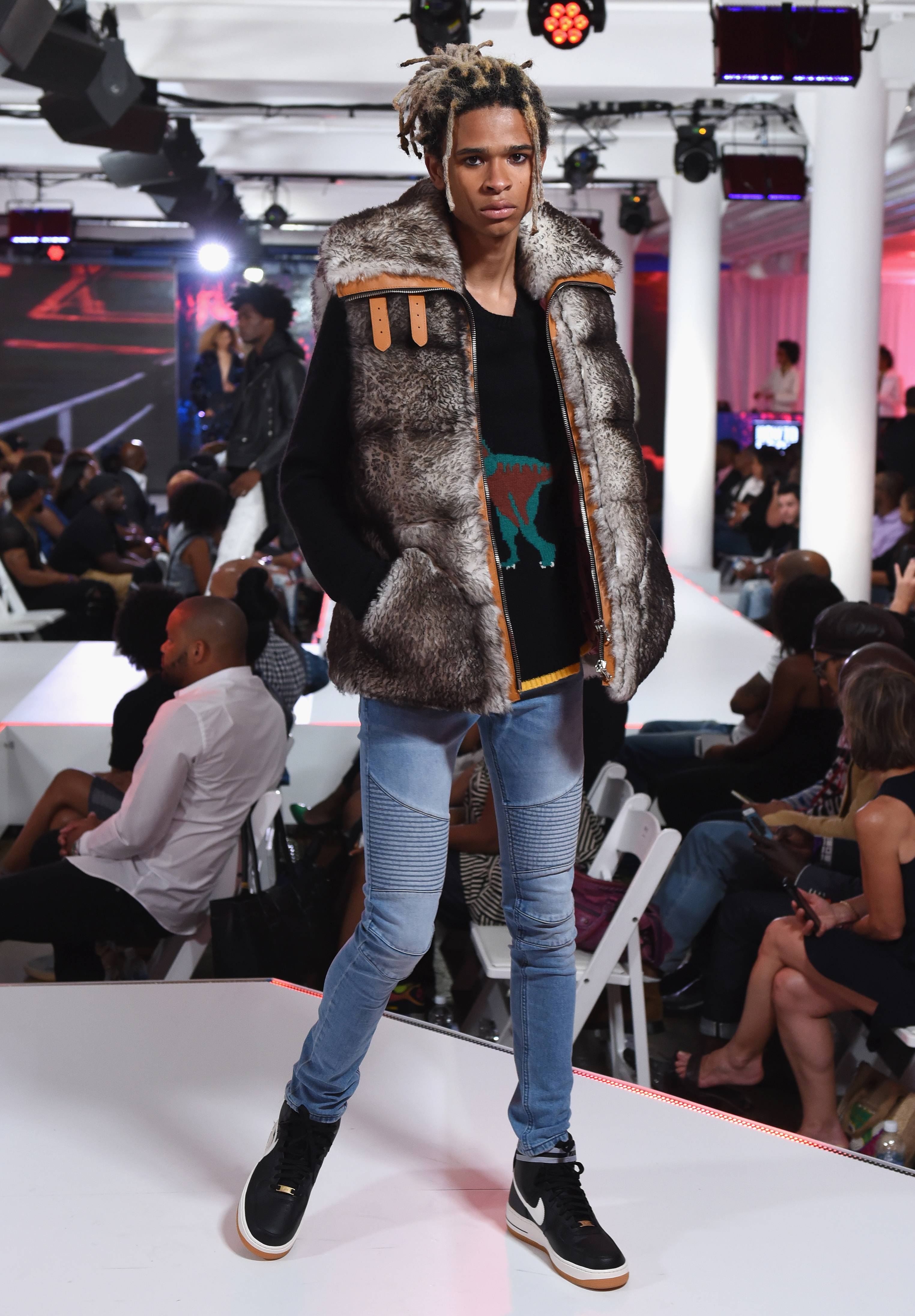 Fashionable People Never Ride Coach, They Just Wear It&nbsp; - Model Josh rocks Coach from head to toe with this two-tone fur vest, sweater and sneakers. We cannot get enough of his flyness.(Photo: Noam Galai/Getty Images for BET Networks)&nbsp;