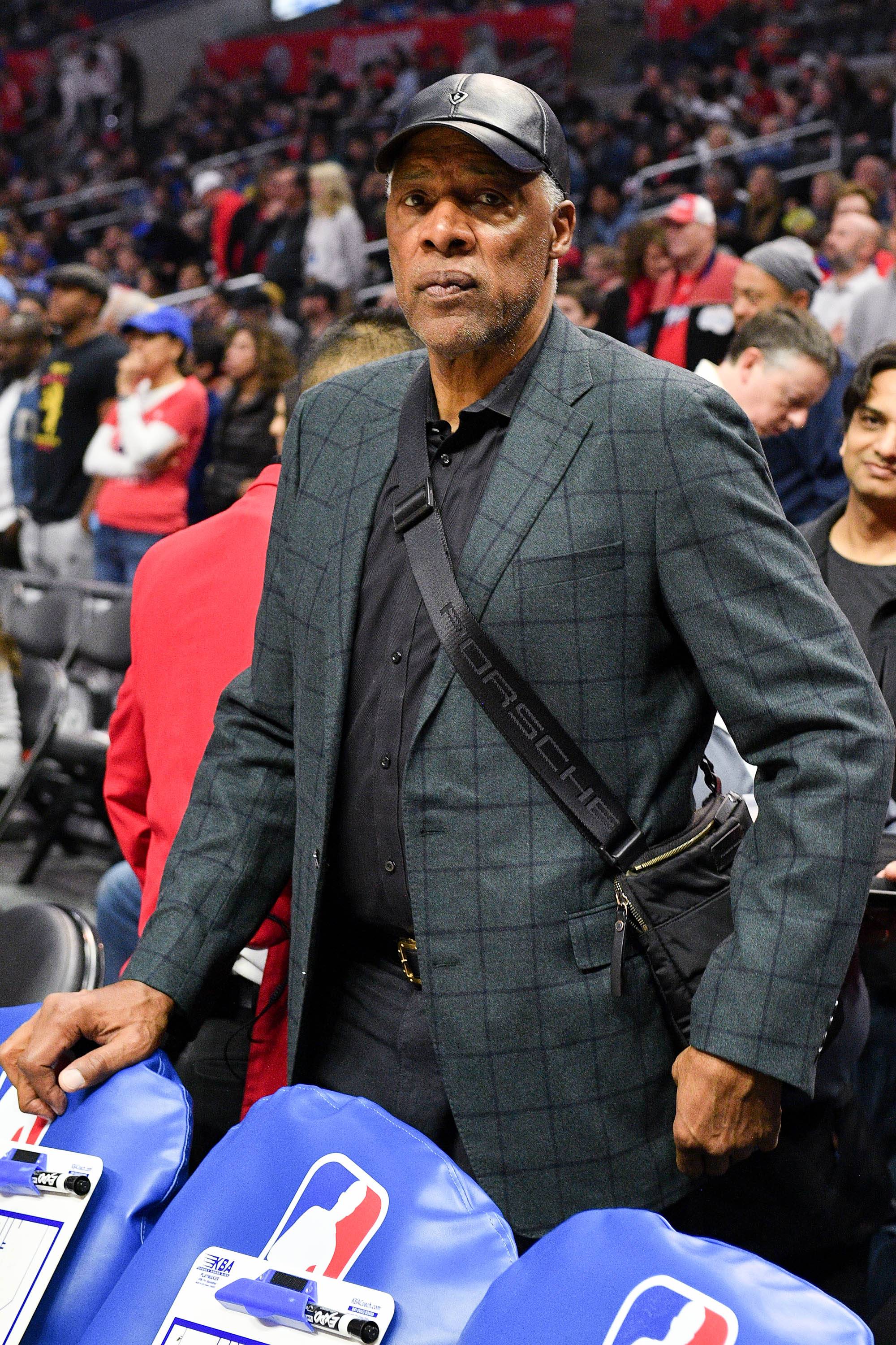LOS ANGELES, CALIFORNIA - MARCH 01: Julius Erving attends a basketball game between the Los Angeles Clippers and the Philadelphia 76ers at Staples Center on March 01, 2020 in Los Angeles, California. (Photo by Allen Berezovsky/Getty Images)