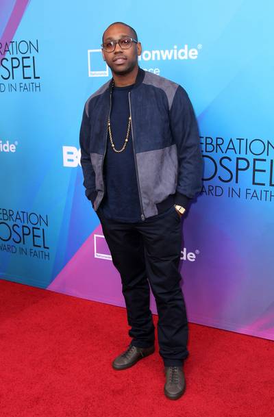 Keeping It Simple - Singer PJ Morton kept his look for the evening simple with a combination of blues and grays for the evening. (Photo: Maury Phillips/BET/Getty Images for BET)