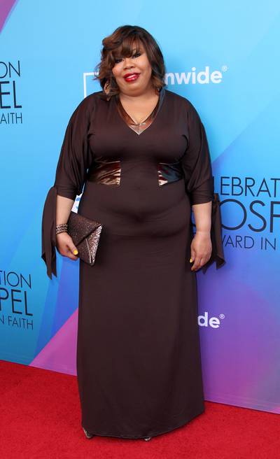 Sparkle - Vocalist Crystal Rucker shined bright like a diamond on the Celebration of Gospel red carpet with copper accents that made her outfit pop.  (Photo: Maury Phillips/BET/Getty Images for BET)