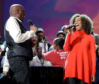 The Greats&nbsp; - Donnie McClurkin and Yolanda Adams set the tone as they kick off rehearsal at Celebration of Gospel 2014.&nbsp;(Photo: Jason Kempin/Getty Images for BET)