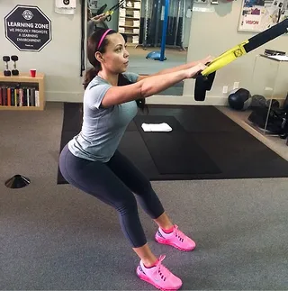 Adrienne Bosh @mrsadriennebosh - "There will be days where I might not necessarily like my trainer&nbsp;@faheem_influences&nbsp;too much...safe to say today might have been one of those days!&nbsp; #WorkThruThePainDays&nbsp;#RatherBeSoreThanSorry #TodayICan"  (Photo: Adrienne Bosh via Instagram)