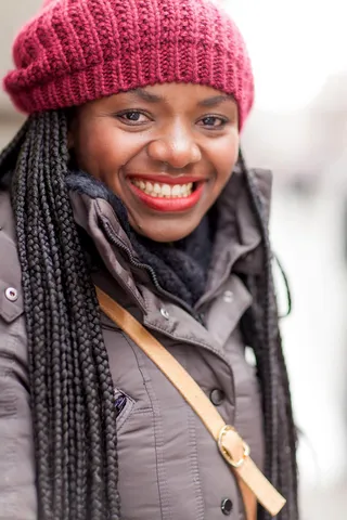 Red Rush - A classic red lip never goes out of style. Rosemary chooses&nbsp; Ruby Woo from MAC.  Makeup: lipstick (Ruby Woo) &amp; blush @ Mac  (Photo: Raymond Haddad)