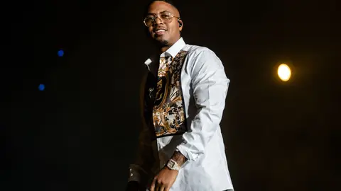 NEW ORLEANS, LOUISIANA - JULY 06: Rapper NAS performs at the 25th Essence Music Festival at The Mercedes-Benz Superdome on July 06, 2019 in New Orleans, Louisiana. (Photo by Josh Brasted/FilmMagic)