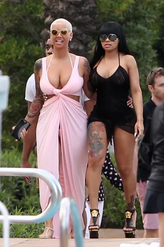Amber Rose and Blac Chyna Hang Tough&nbsp; - BFF's Amber Rose and Blac Chyna were spotted in Miami with Mally Mal. Both ample-bottomed women seem to be living it up. Check out more photos here.&nbsp;   (Photo: Pacific Coast News)