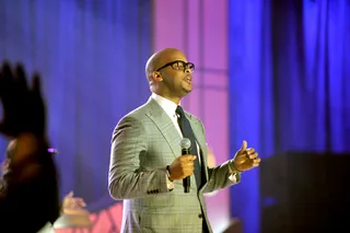 James Fortune  - James Fortune and Fiya feel the spirit of the Lord as they usher us into worship. (Photo: Kris Connor/Getty Images for BET Networks)