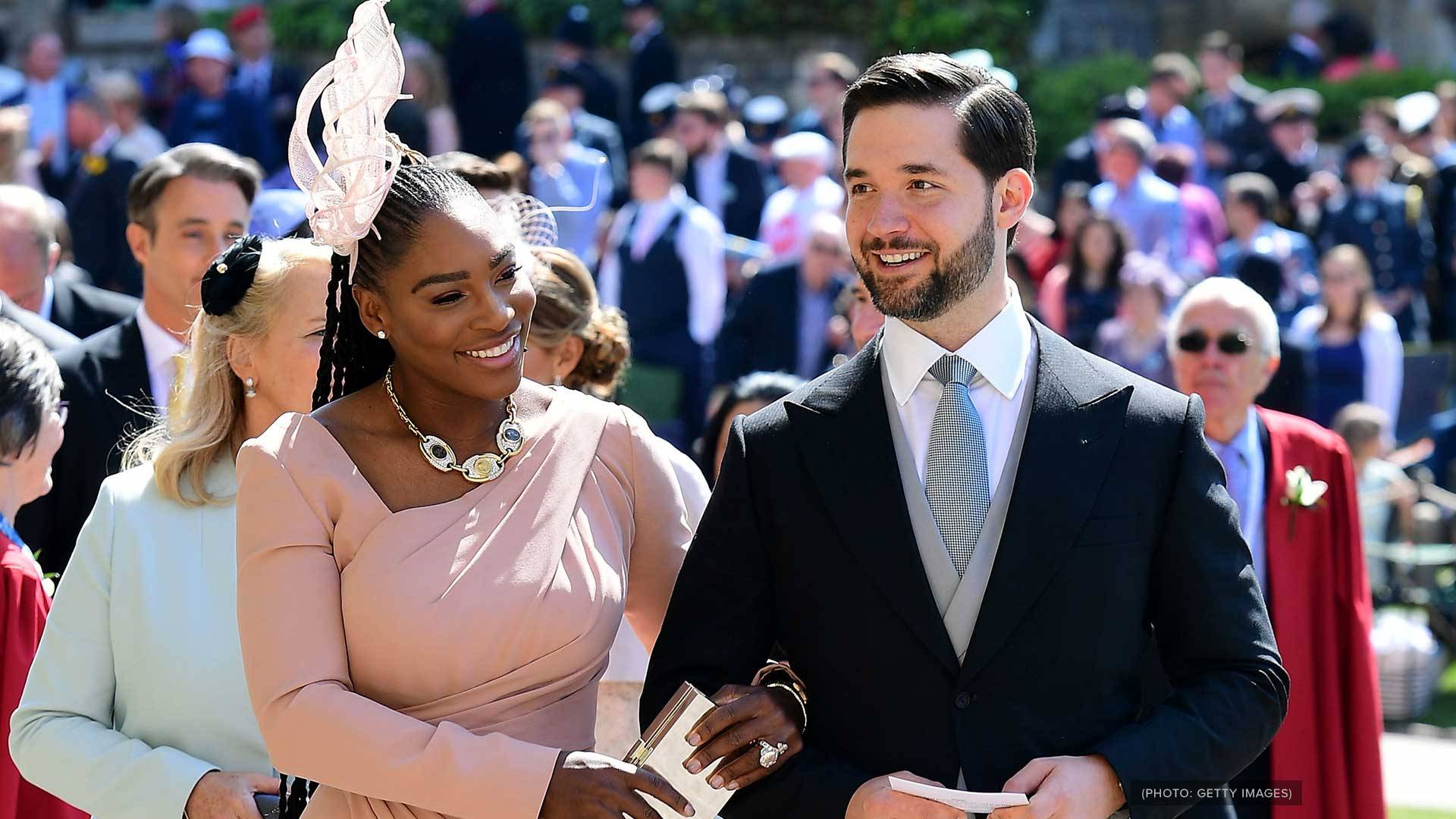 Hollywood couple Serena Williams and Alexis Ohanian at the Royal Wedding on BET Breaks in 2018.