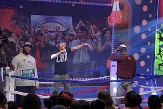 Payne Da Squad Boy vs Syahboy - Freestyle Friday semi-final: Payne Da Squad Boy vs Syahboy at 106 &amp; Park, March 23, 2012.(Photo: John Ricard/BET)