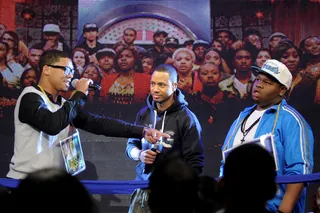 Freestyle Friday - Freestyle Friday semi-final: Misery vs Relly at 106 &amp; Park, March 23, 2012.(Photo: John Ricard/BET)
