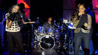 March 22, 2012: Brandy and Monica Perform Tribute to Whitney Houston - Brandy and Monica honored their fallen friend and mentor Whitney Houston in an emotional performance in Atlanta. Monica covered Whitney's "You Give Good Love," while a visibly shaken Brandy performed "I Will Always Love You."(Photo: Frederick M. Brown/Getty Images)