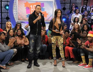 Terrence and Rocsi - Terrene J and Rocsi Diaz at 106 &amp; Park, March 22, 2012. (Photo: John Ricard / BET)